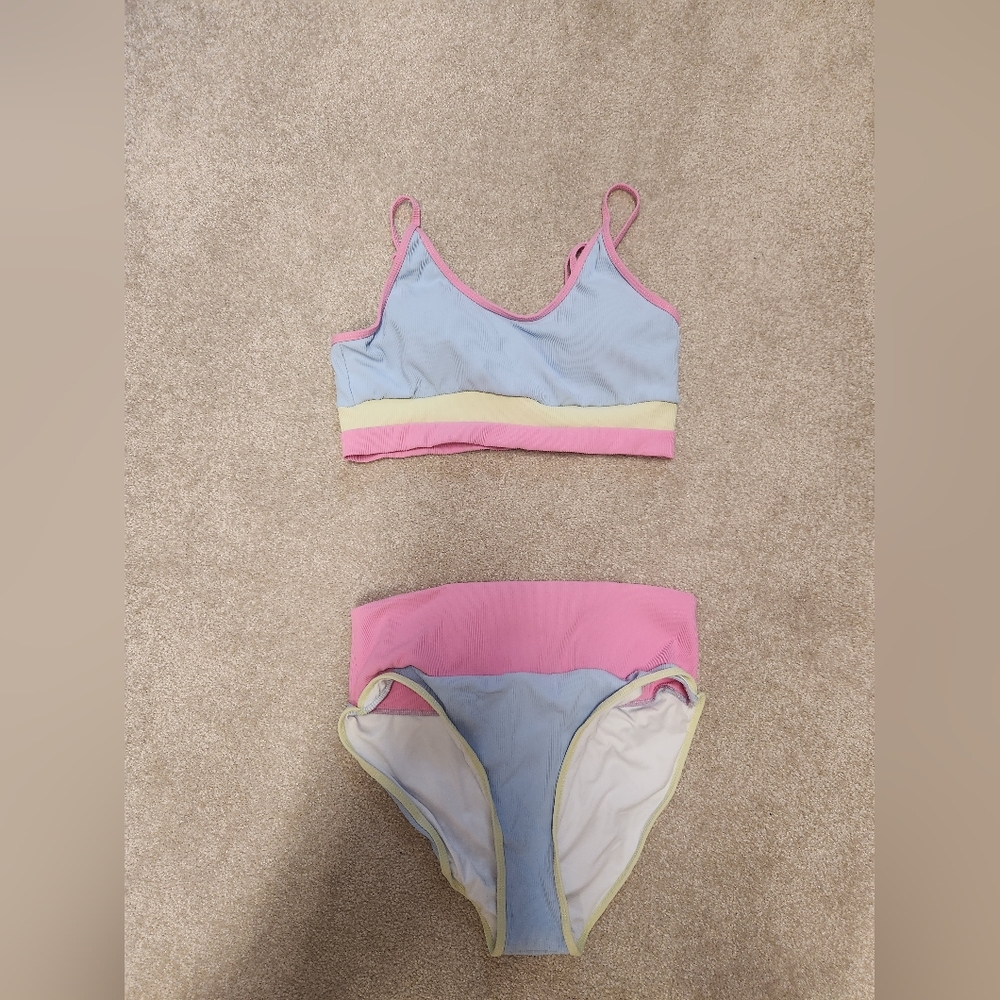 High-waisted Colourful Swimsuit